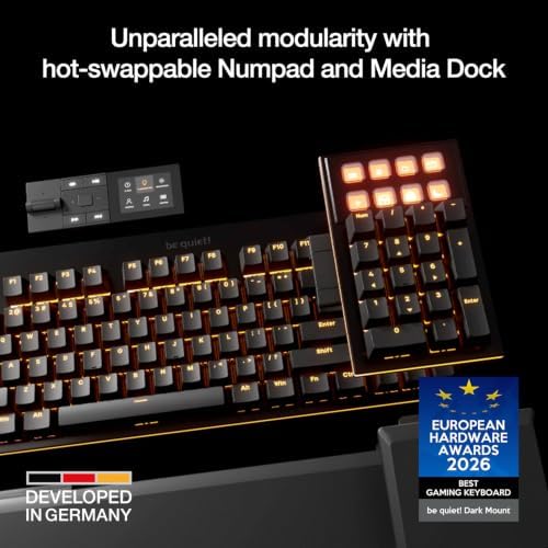 be quiet! Dark Mount Tactile, Gaming Keyboard, Mechanical Silent Switches
