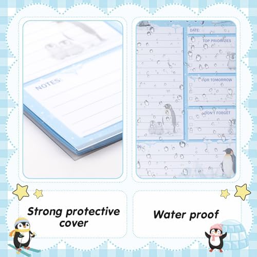 Gueevin Penguin Gifts To Do List Notepad, Daily Planner, 50 Sheets
