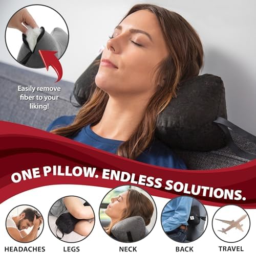 Sleep Log Ergonomic Neck & Travel Pillow for Pain Relief & Support, Full GR