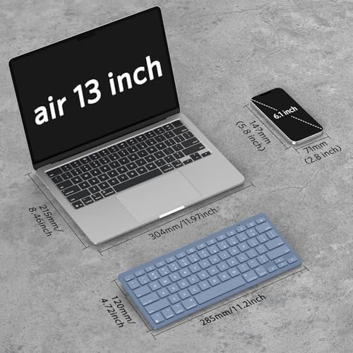 OMOTON Wireless Keyboard for Mac, Bluetooth Stable, No Numpad, Travel Size