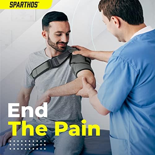 Sparthos Rotator Cuff Shoulder Brace for Women & Men - Support - Gray-UNI