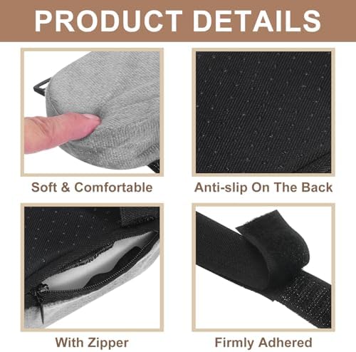 uxcell Memory Foam Chair Armrest Pads,2 Pair Office Chair Arm Cover(Gray)