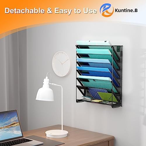 Kuntine.B Wall File Organizer Office Hanging Magazine Holder Wall File Organizer for Office Home