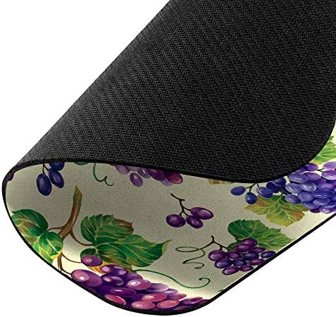 Non-Slip Rectangle Mousepad, WIRESTER Bunch Purple Grapes Mouse Pad for Home, Office and Gaming Desk