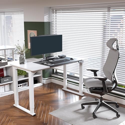 SANODESK 4-Leg 55''x28'' Large Electric Height Adjustable Standing Desk