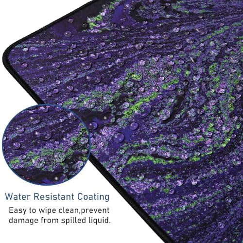 Large Mouse Pad with Stitched Edges, Durable Non-Slip Natural Rubber Base