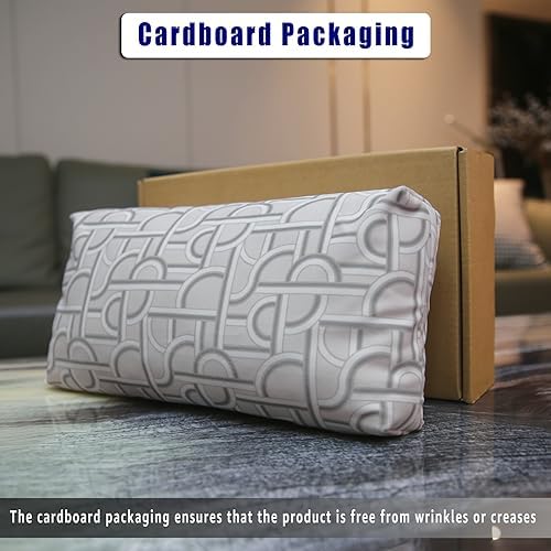 Velvet Recliner Headrest Pillow, Non-Slip Neck Support, Light Geometry