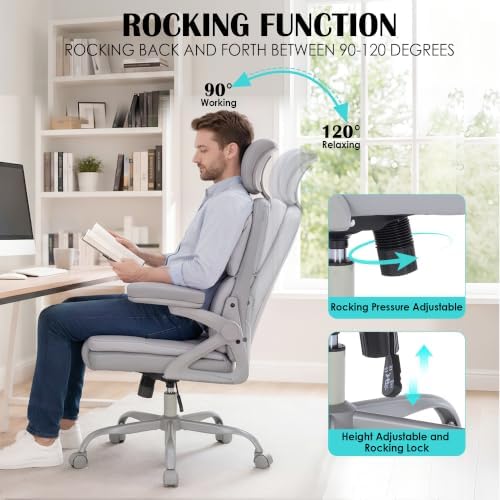 400lbs Executive Office Chair with Adjustable Headrest