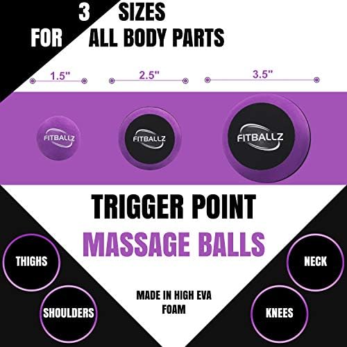 Myofascial Trigger Point Release & Deep Tissue Therapy Kit 6 Pack – Foam, Spiky & Peanut Balls in 3 Sizes