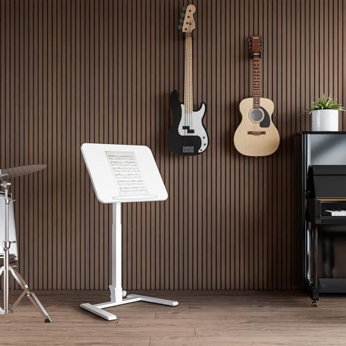 alawooder 25" Mobile Folding Desk: Pneumatic Sit-Stand, No Assembly