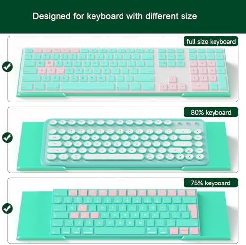 Computer Keyboard Stand Holder - Ergonomic Acrylic Keyboard Stand for Desktop Comfortable Keyboard Tray Riser with Silicone Anti-Slip Strip for Home School Office Desk Accessory, Green