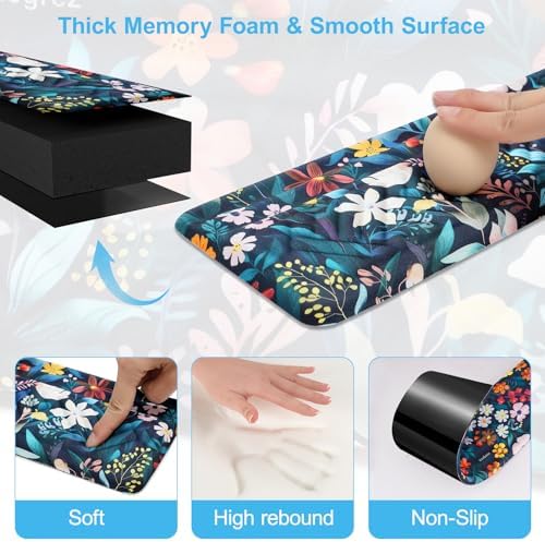 MEGREZ Acrylic Keyboard Stand with Memory Foam Wrist Rest