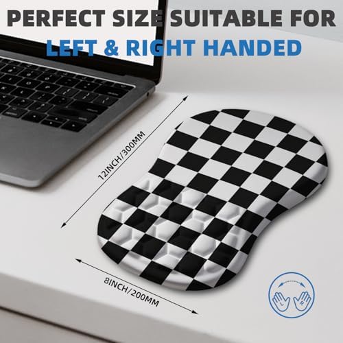 Ergonomic Mouse Pad with Wrist Rest, Memory Foam Wrist Support,Massage Bump