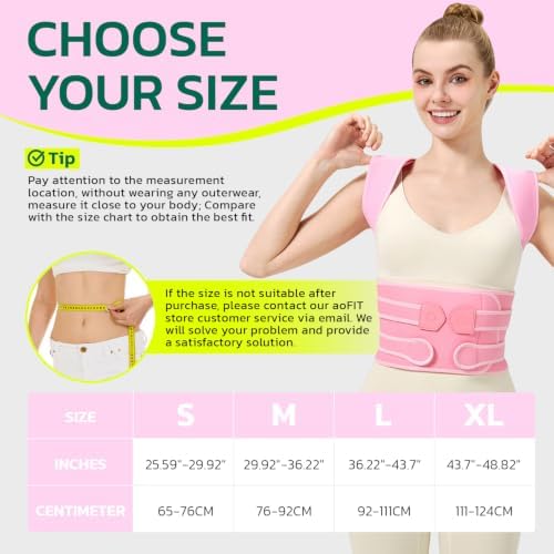 AOFIT Back Brace Posture Corrector for Women, Upgraded Upper Back Support