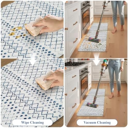 KIMODE Kitchen Mats 2PCS Cushioned Anti Fatigue Boho Kitchen Rugs and Mats