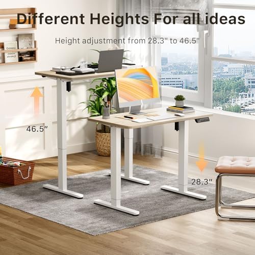 JOY worker Small Electric Standing Desk, 35" Whole Piece Height Adjustable