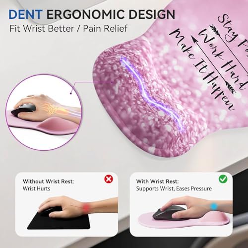 Ergonomic Mouse Pad with Wrist Rest Cute Mousepad Wrist Support