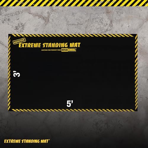 Standing Mat Industrial Anti-Fatigue for Work, 3' x 5' x 1", Black Foam