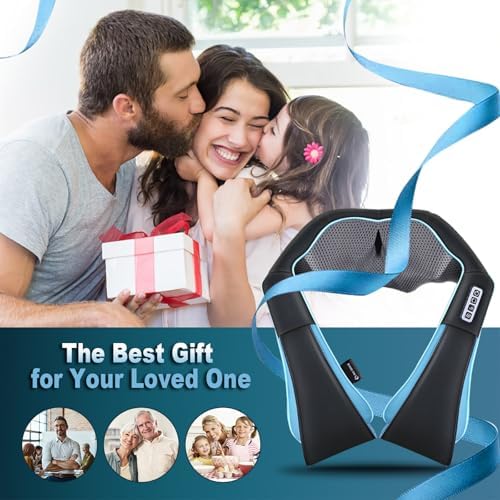 Mo Cuishle Shiatsu Back Shoulder and Neck Massager with Heat, Gifts for Mom