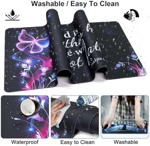4 in 1 Mouse Pad Set with Wrist Rest for Keyboard,Desk Mat,Coaster-Purple