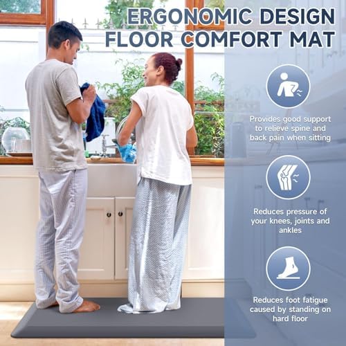4/5 Inch Thick Kitchen Mats for Floor, StepRite Kitchen Rug for Standing
