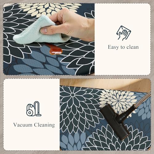 KIMODE Half Circle Kitchen Mats for Floor Cushioned Anti Fatigue Semi Round