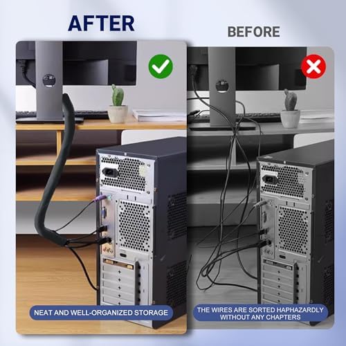 CableGeeke Cable Management Sleeve, 3.3ft (40 inch) - 1.5 inch