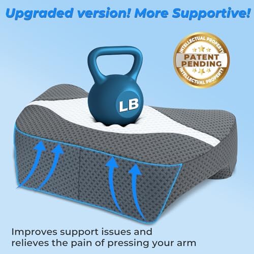 Side Sleeper Pillow with Arm Hole, Shoulder Relief System for Rotator Cuff