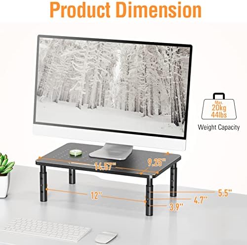 ELIVED 2 Pack Monitor Stand Riser - 3 Height Adjustable Monitor Stand