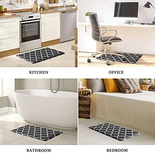 WISELIFE Kitchen Mats and Rugs Cushioned Anti-Fatigue, 17.3"x 28", Black