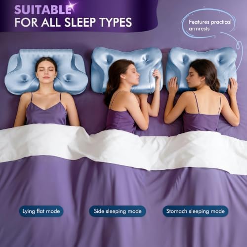 Dayme Orthopedic Memory Foam Pillows – Cooling Cervical Neck Pillow, Blue