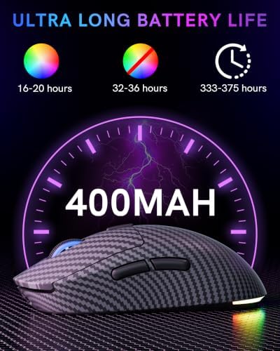 G57 Wireless Gaming Mouse, 8000 DPI, Carbon Fiber Pattern
