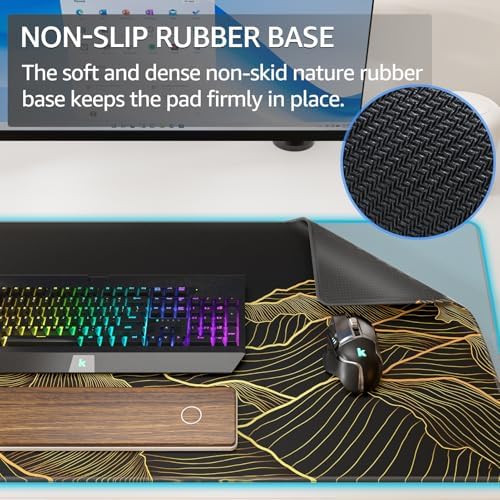 KTRIO Large Gaming Mouse Pad, Desk Mat, 31.5 x 15.7 in, Bright Rise, XXL