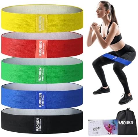 Resistance Bands for Working Out, Exercise Workout Bands for Women & Men, 5 Levels Elastic Stretch Bands for Exercise with Carry Bag for Physical Therapy, Home Fitness, Strength Training, Yoga