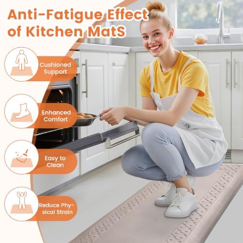 4/5 Inch Thicker Kitchen Mats Anti Fatigue Comfort Mat Standing Desk Rugs