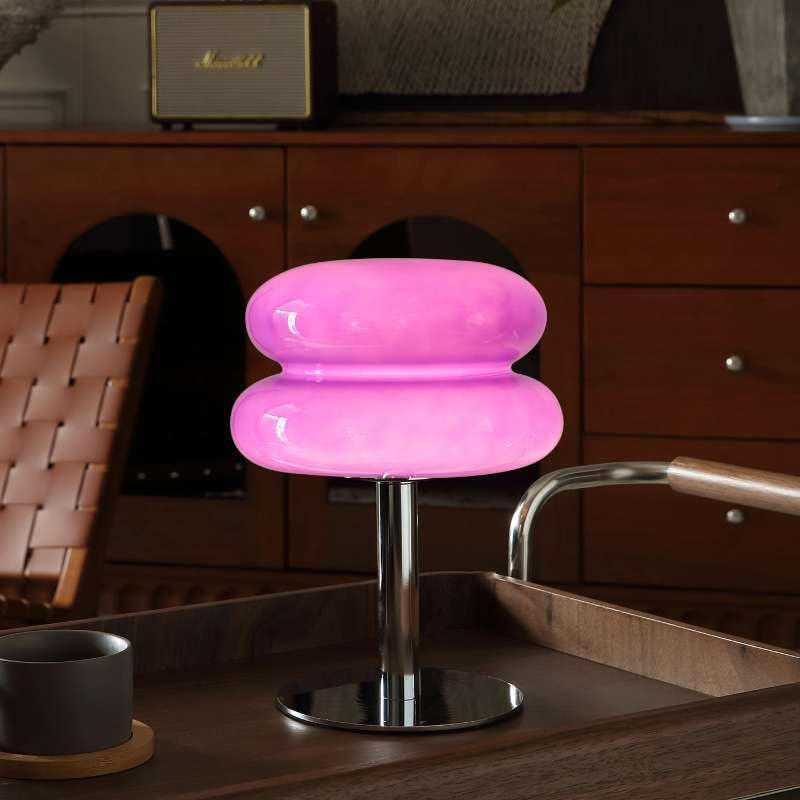 Glivpny Mushroom Lamp Table Lamp, Mid Century Modern Table Lamps (Purple)