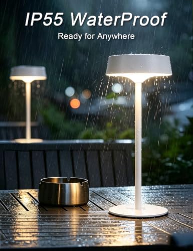 Solar Table Lamp Rechargeable, Waterproof Shower Lamp