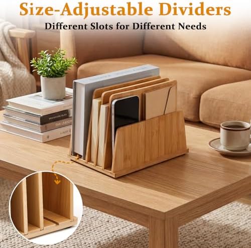 Unittype Bamboo Multi Device Organizer, 5 Slots