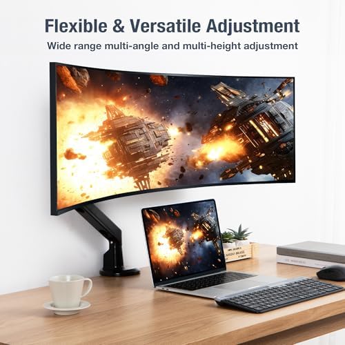 AVLT Single 13"-38" Monitor Arm Desk Mount - Black