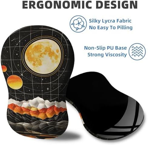 Ergonomic Mouse Pad with Wrist Rest, Memory Foam Wrist Support,Massage Bump