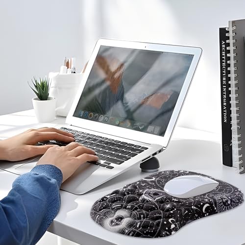 Ergonomic Mouse Pad Wrist Rest, 15° Memory Foam, Non-Slip PU Base