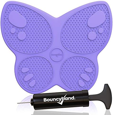 Shaped Wiggle Seats by Bouncyband–Purple Butterfly, 13”x11”x2.2”–Inflatable