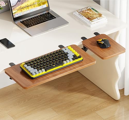 Clamp On Desk Extender for Mouse, 10 in Under Desk Mouse Tray