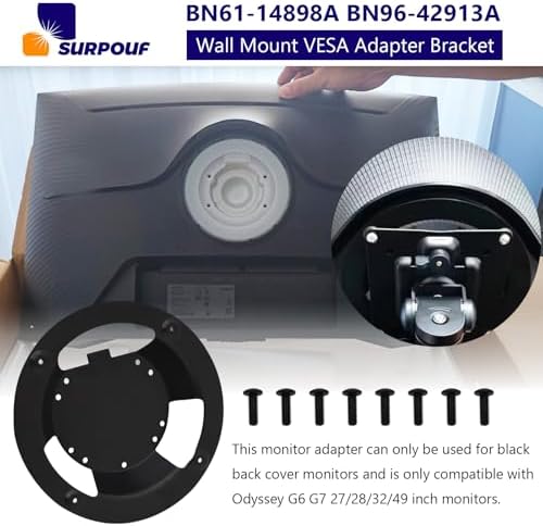 BN61-14898A BN96-42913A Wall Mount VESA Adapter Bracket for Samsung Odyssey G6 G7 27/28/32/49'' Monitor C49HG90DM C49J890DK C49RG90SS S49A950UI C32G75TQS C32HG70QQ S32BG650E S32BG652E S32BG654E