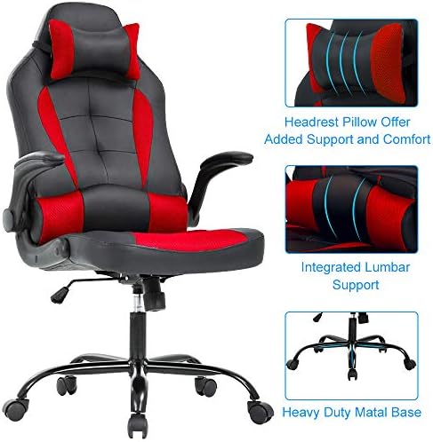 Meet perfect Ergonomic Gaming Chair with Lumbar Support, Red
