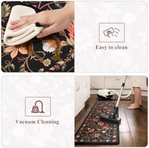 KIMODE Kitchen Mats for Floor Cushioned Anti Fatigue,Kitchen Rug 2 piece