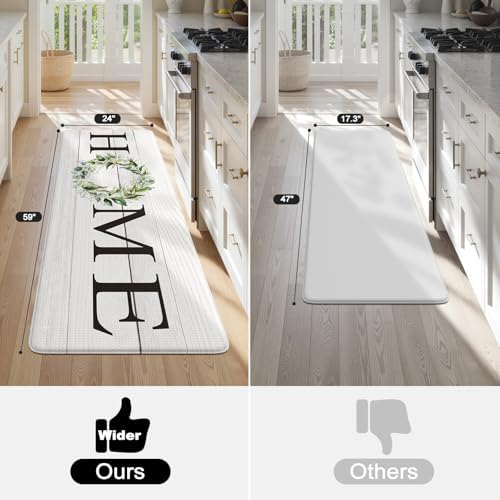 KIMODE Kitchen Mats Cushioned Anti Fatigue Kitchen Rugs Runner
