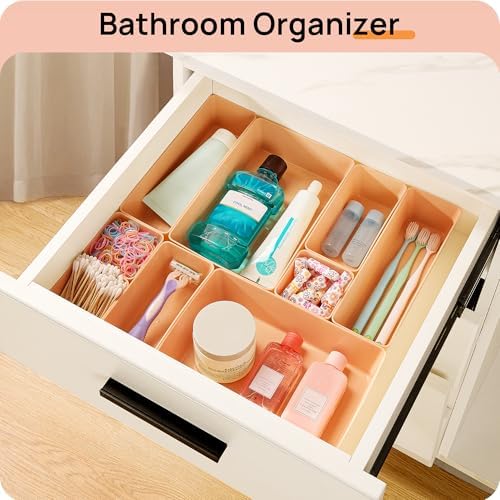 Vtopmart 25 Pack Plastic Drawer Organizers with Non-slip Rubber Pads