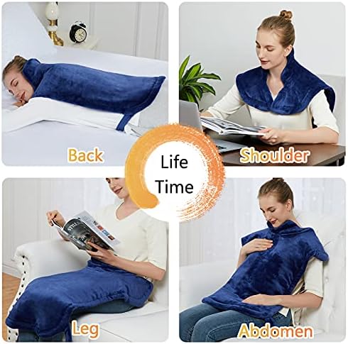 CAROMIO Heating Pad for Neck and Shoulders Back Pain Relief