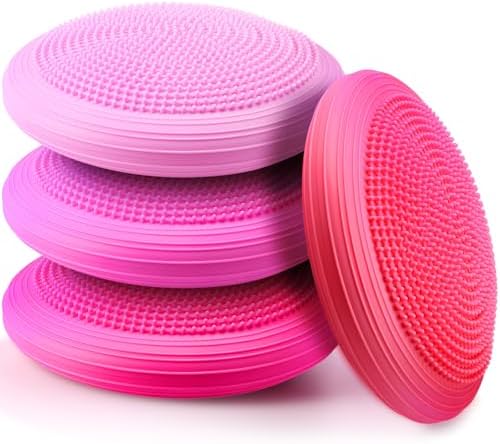 Libima 4 Pcs Wiggle Seat Inflated Wobble Cushion for Kids